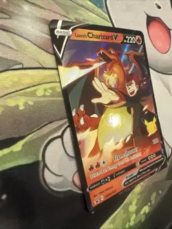 Lance's Charizard V SWSH133 Stamped Celebrations 25th Promo Pokemon Card NM/M - Image 2
