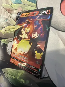 Lance's Charizard V SWSH133 Stamped Celebrations 25th Promo Pokemon Card NM/M - Image 3