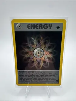 Pokemon TCG Rainbow Energy 1st Edition Holo Card #17/82 Swirl - Image 1