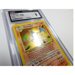 CGC 9 MT 1999 Pokemon 4/102 Charizard Holo Rare Base Set Card #57507L - Image 3