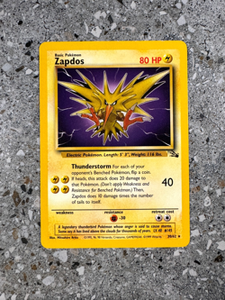 Pokemon TCG Cards Zapdos 30/62 Fossil Rare - Image 1