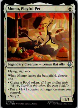 MTG Momo, Playful Pet U Avatar: The Last Airbender 30 Foil NM - Image 1