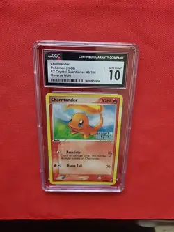 GEM MINT Pokemon: Charmander #48/100 Reverse Holo EX Crystal Guardians 2006 -CGC - Image 4