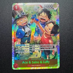 4x Ace & Sabo & Luffy OP13-007 SR - One Piece TCG English Playset Near-Mint - Image 5