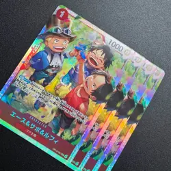 4x Ace & Sabo & Luffy OP13-007 SR - One Piece TCG Japanese Playset Near-Mint - Image 2