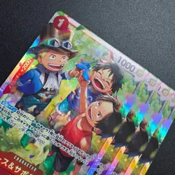 4x Ace & Sabo & Luffy OP13-007 SR - One Piece TCG Japanese Playset Near-Mint - Image 3