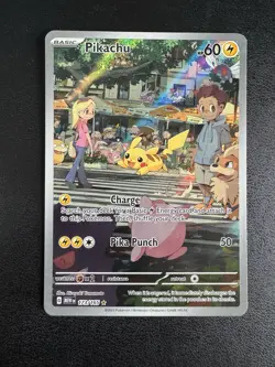 Pikachu 173/165 Pokemon TCG 151 Illustration Rare Holo Card English NM - Image 1