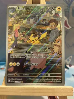 Pokemon TCG Card Pikachu 173/165 S&V 151 Illustration Rare *English* - NM - Image 1