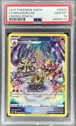 2023 Pokemon Magmortar #GG03/GG70 Crown Zenith: Galarian Gallery (Holo PSA 10) - Image 1