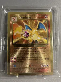 Pokemon Celebrations Gold Metal Charizard Card 4/102 Ultra Premium Collection - Image 1