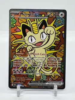 Meowth ex 121/088 ENGLISH Special Illustration Rare - Perfect Order SIR Pokemon - Image 1