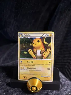 Pokemon TCG Raichu HeartGold SoulSilver 10/123 Holo MP - Image 1