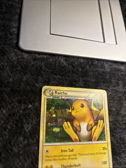Pokemon TCG Raichu HeartGold SoulSilver 10/123 Holo MP - Image 3