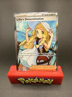Lillie's Determination 169/132 Me01: Mega Evolution Full Art Holo Pokemon TCG NM - Image 1