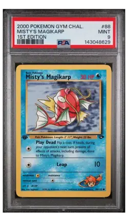 PSA 9 2000 Pokemon 1 St Edition Misty's Magikarp Gym Challenge - Image 1