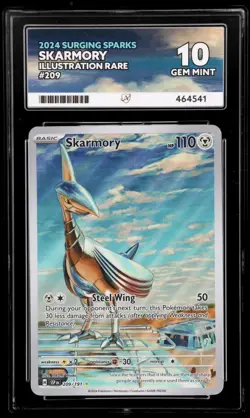 Pokemon Graded Slab - Skarmory 209/191 IR Surging Sparks - ACE 10 GEM MINT {424} - Image 2