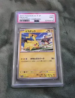 Pokemon Pikachu TCG 120/Sv-p Scarlet Violet Promo Card JP, PSA 9 - Image 1