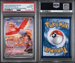 2025 POKEMON DRI EN-DESTINED RIVALS #230 ETHAN'S HO-OH EX PSA 10 - Image 3