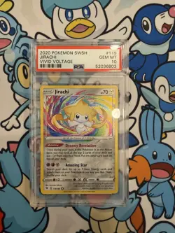 2021 Pokemon Vivid Voltage Jirachi 119/185 Amazing Rare PSA 10 GEM MINT - Image 1