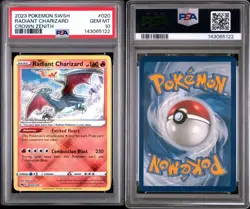 2023 POKEMON SWORD & SHIELD CROWN ZENITH #020 RADIANT CHARIZARD PSA 10 - Image 3