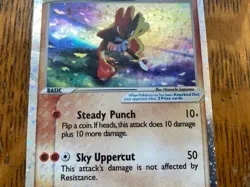 Pokemon TCG Hitmonchan ex 98/109 Ruby and Sapphire Holo MP - Image 3