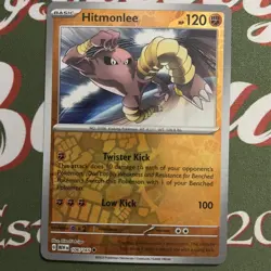 Pokemon Card Hitmonlee Scarlet & Violet 151 Reverse Holo 106/165 NM Pack Fresh - Image 2