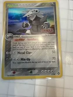 Aggron Reverse Holo Rare EX Power Keepers 1/108 Pokemon TCG - Image 4