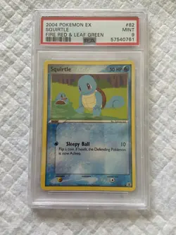2004 POKEMON EX #82 - SQUIRTLE - FIRE RED & LEAF GREEN - PSA MINT 9 - Image 1