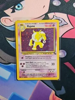 Hypno 8/62 Fossil Holo Authentic Pokemon Card MP Condition - Image 1