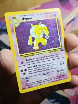 Hypno 8/62 Fossil Holo Authentic Pokemon Card MP Condition - Image 3
