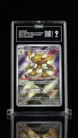 2025 POKEMON MEP EN-ME BLACK STAR PROMO #009 ALAKAZAM TAG 9 - Image 1