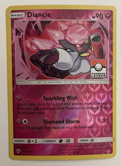 Diancie 94/147 Pokemon TCG SM Burning Shadows League Promo LP - Image 1