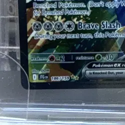 Pokemon Hop's Zacian EX 186/159 Journey Together Rare Holo 230HP Brave Slash - Image 2