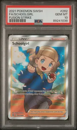 Pokemon Schoolgirl Full Art - Fusion Strike - 262/264 - PSA 10 - Image 1