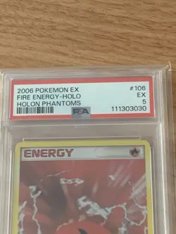 Pokemon 2006 EX Holon Phantoms Fire Energy Holo Rare Card 106/110 - Image 2