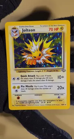 1999 Pokemon Jungle Jolteon Holo - see video of Holo & Card - Image 2