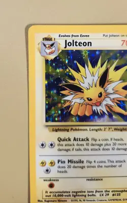 1999 Pokemon Jungle Jolteon Holo - see video of Holo & Card - Image 3