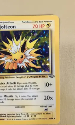 1999 Pokemon Jungle Jolteon Holo - see video of Holo & Card - Image 4