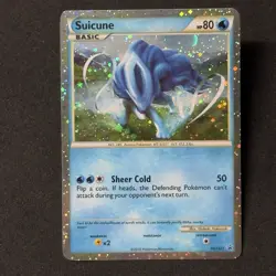 MAJOR HOLO BLEED Suicune HGSS21 Promo 2010 Pokemon HG & SS Set Cosmos Bubble NM - Image 1