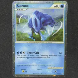 MAJOR HOLO BLEED Suicune HGSS21 Promo 2010 Pokemon HG & SS Set Cosmos Bubble NM - Image 4