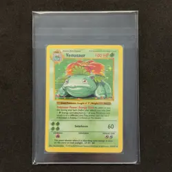 Venusaur 15/102 Holo Rare 1999 Pokemon Base SHADOWLESS Set WOTC Vintage Card LP+ - Image 1