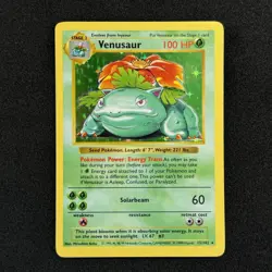 Venusaur 15/102 Holo Rare 1999 Pokemon Base SHADOWLESS Set WOTC Vintage Card LP+ - Image 2