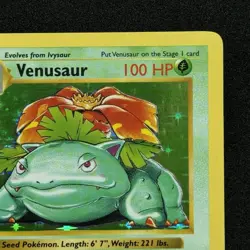 Venusaur 15/102 Holo Rare 1999 Pokemon Base SHADOWLESS Set WOTC Vintage Card LP+ - Image 5