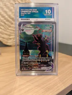 ACE 10 Pokemon Umbreon VMAX Alt Art 215/203 Evolving Skies PERFECT SUBGRADES - Image 1