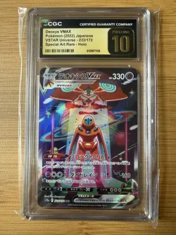 Deoxys VMAX SAR 222/172 S12a 👽 CGC 10 Pristine 🛸 Pokemon Japanese (2022) - Image 1