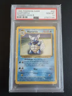 1999 POKEMON BASE SET TRAINER DECK B #42 WARTORTLE PSA 10 - Image 1