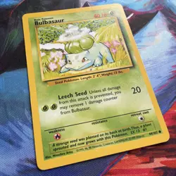 Pokemon TCG Bulbasaur Base Set 44/102 Regular MP vintage - Image 1