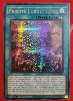 YuGiOh Primite Lordly Lode MP25-EN114 Prismatic Secret Rare 1st Edition - Image 1