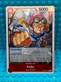 One PIece CCG Koby PRB02-001 Premium Booster Vol. 2 The Best Navy/SWORD - Image 1