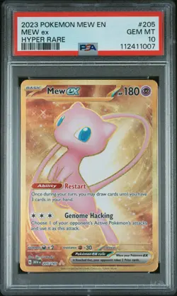 2023 POKEMON MEW EN-151 HYPER RARE #205 MEW EX PSA 10 - Image 1